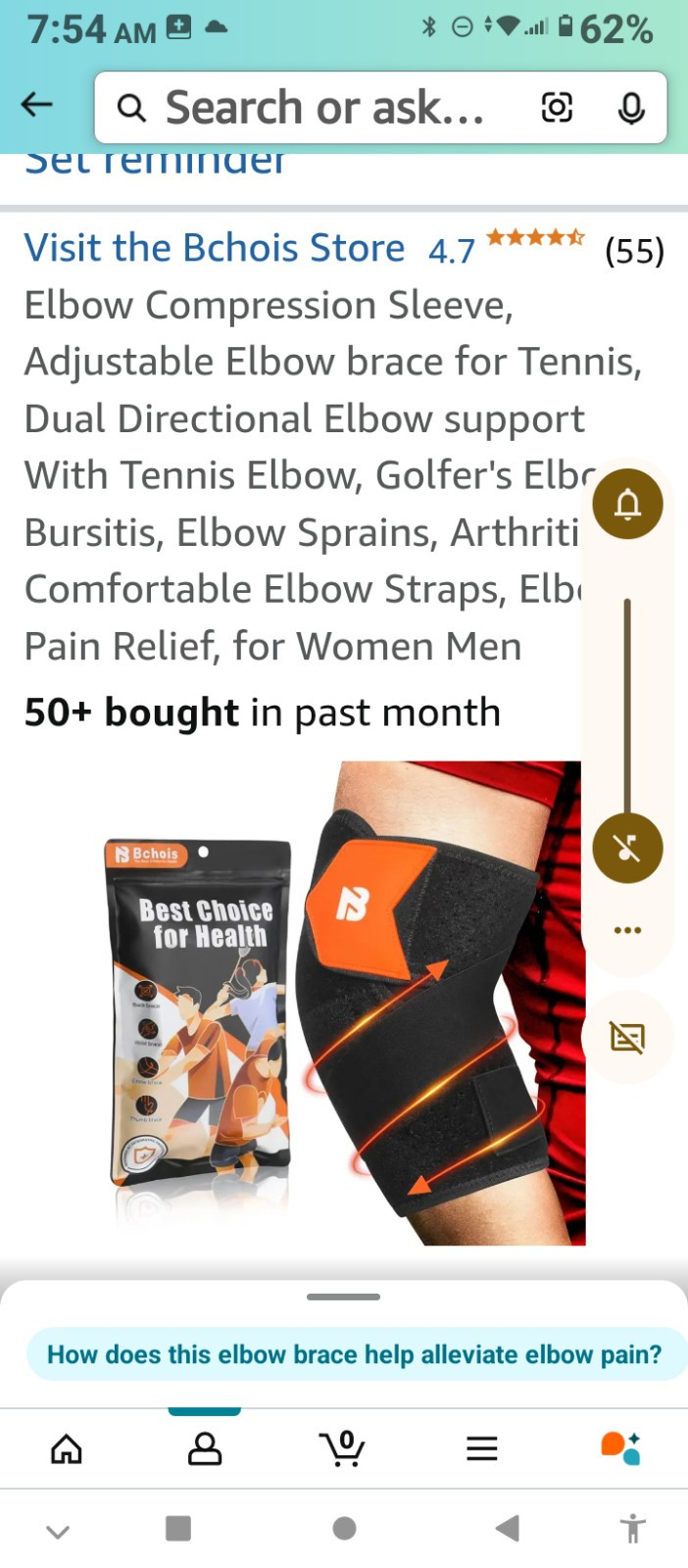 Bchois Adjustable Elbow Brace