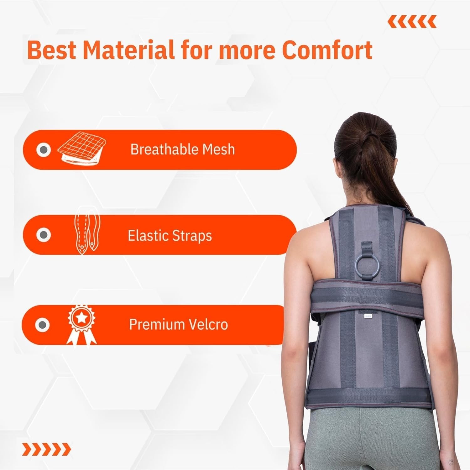 Cotton Dorso Lumbar Spinal Brace Posture Corrector (Universal Size)