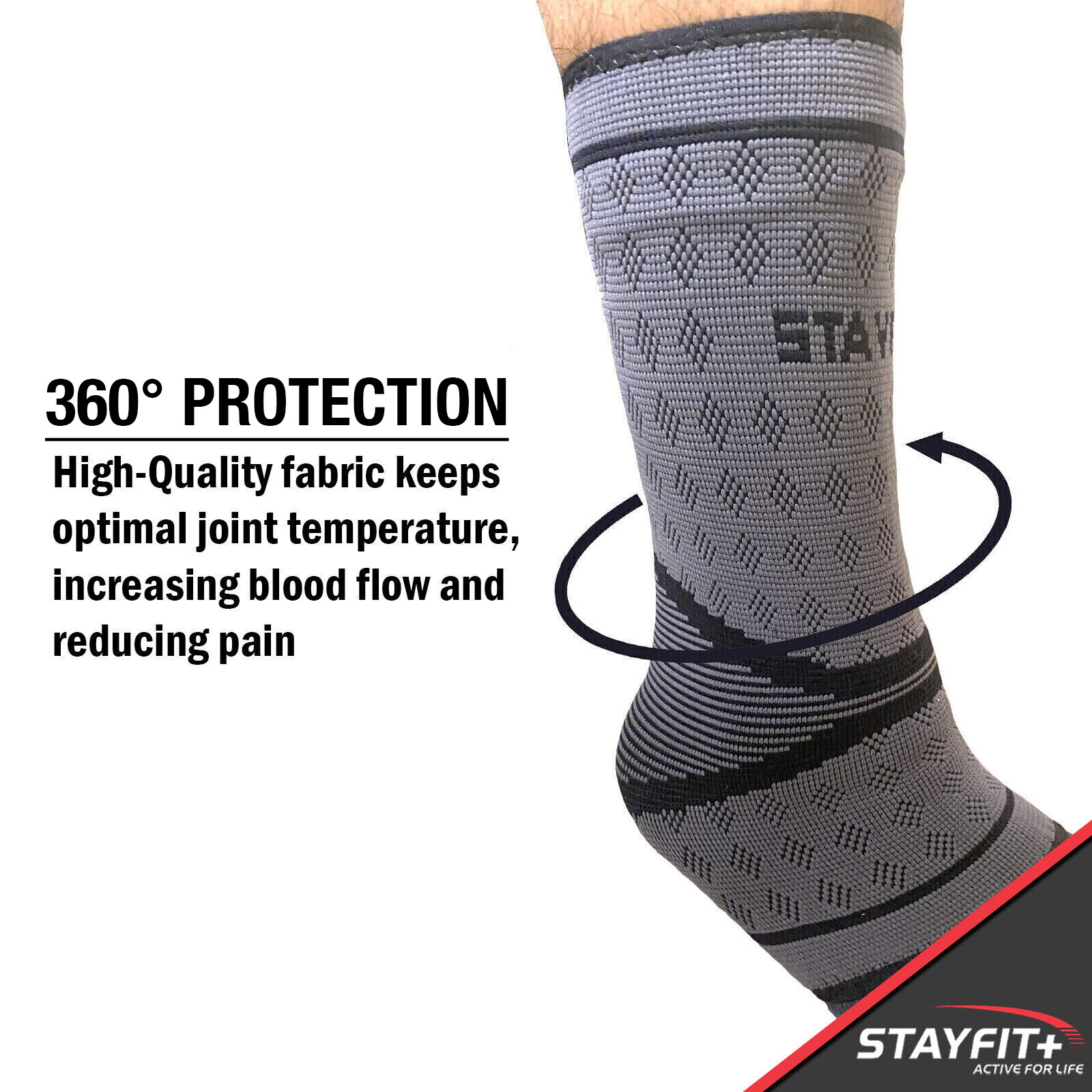 Woven Ankle Brace Support Compression Sleeve Sock Stabilizer Pain Relief