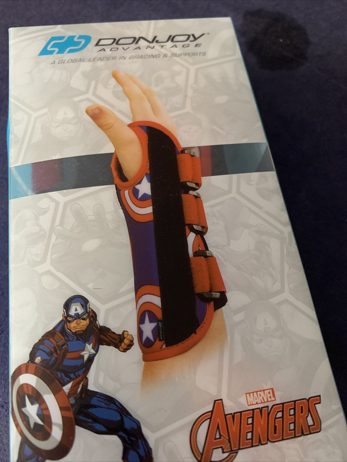 Marvel CAPTAIN AMERICA – Moderate Comfort Wrist Brace – YOUTH LEFT – Ships Free