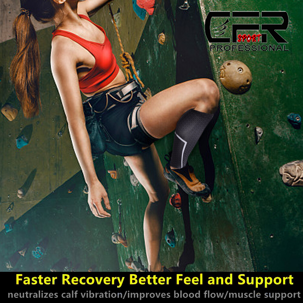 Compression Sleeve Leg Calf Brace Support Socks Sport Gym Pain Relief Men Womens