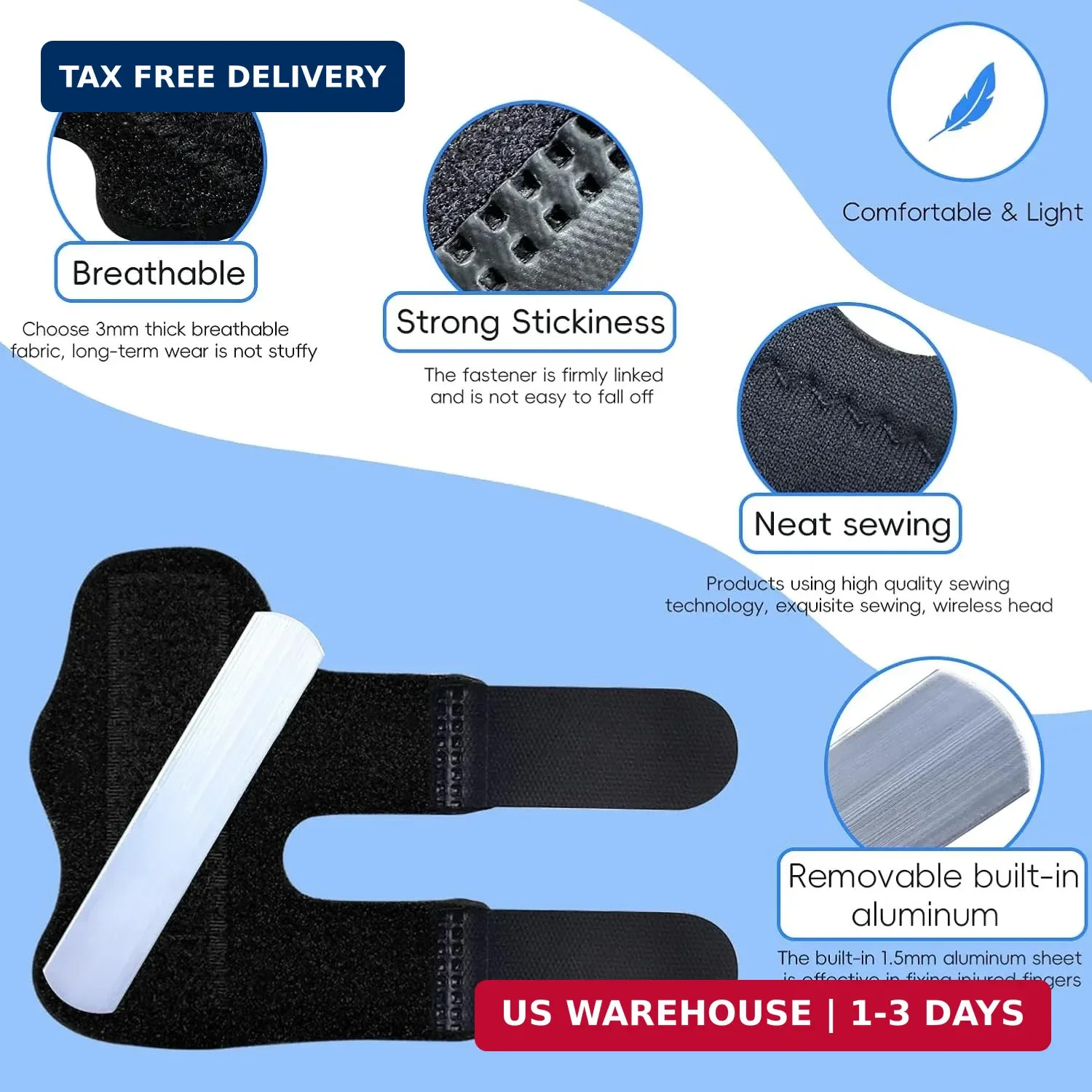 Finger Splint, Universal Trigger Finger Brace for Broken/Arthritis Pain and Spra
