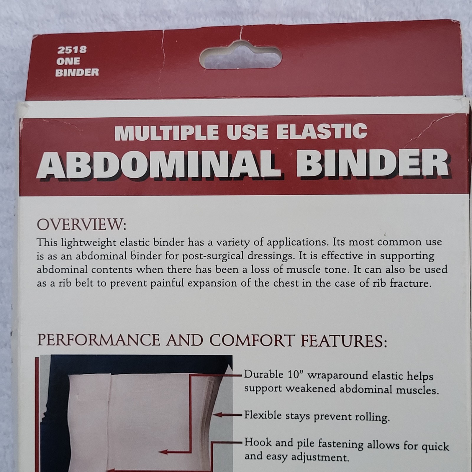OTC Abdominal Binder 2518 Size XL Professional Orthopedic Elastic Reusable NEW