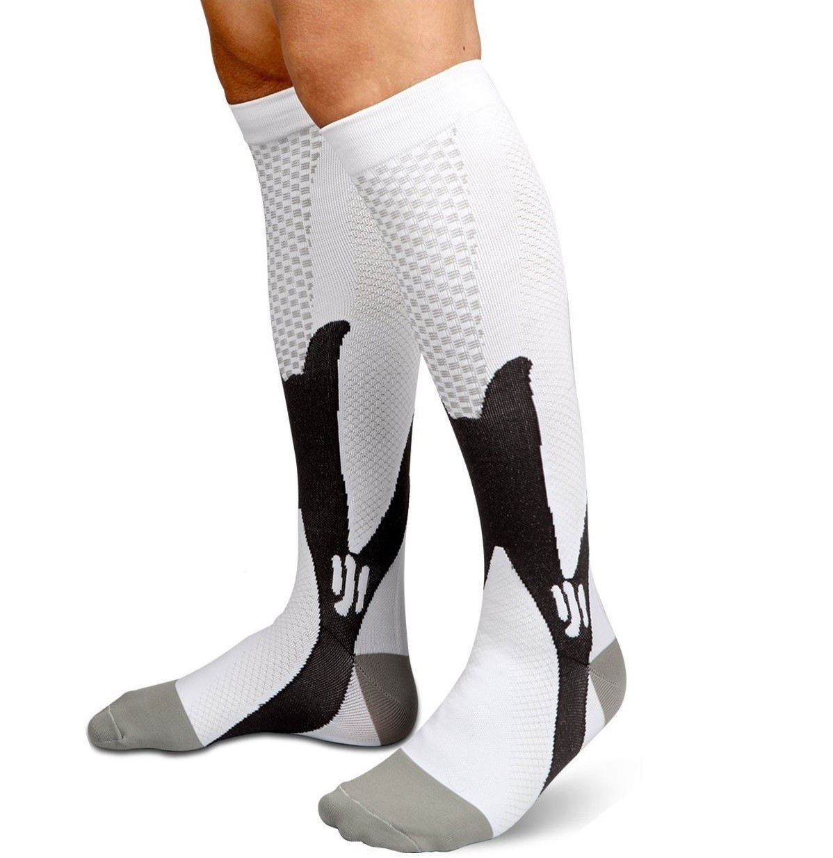 Graduated Compression Socks Foot Support Stockings Over Calf Below Knee High