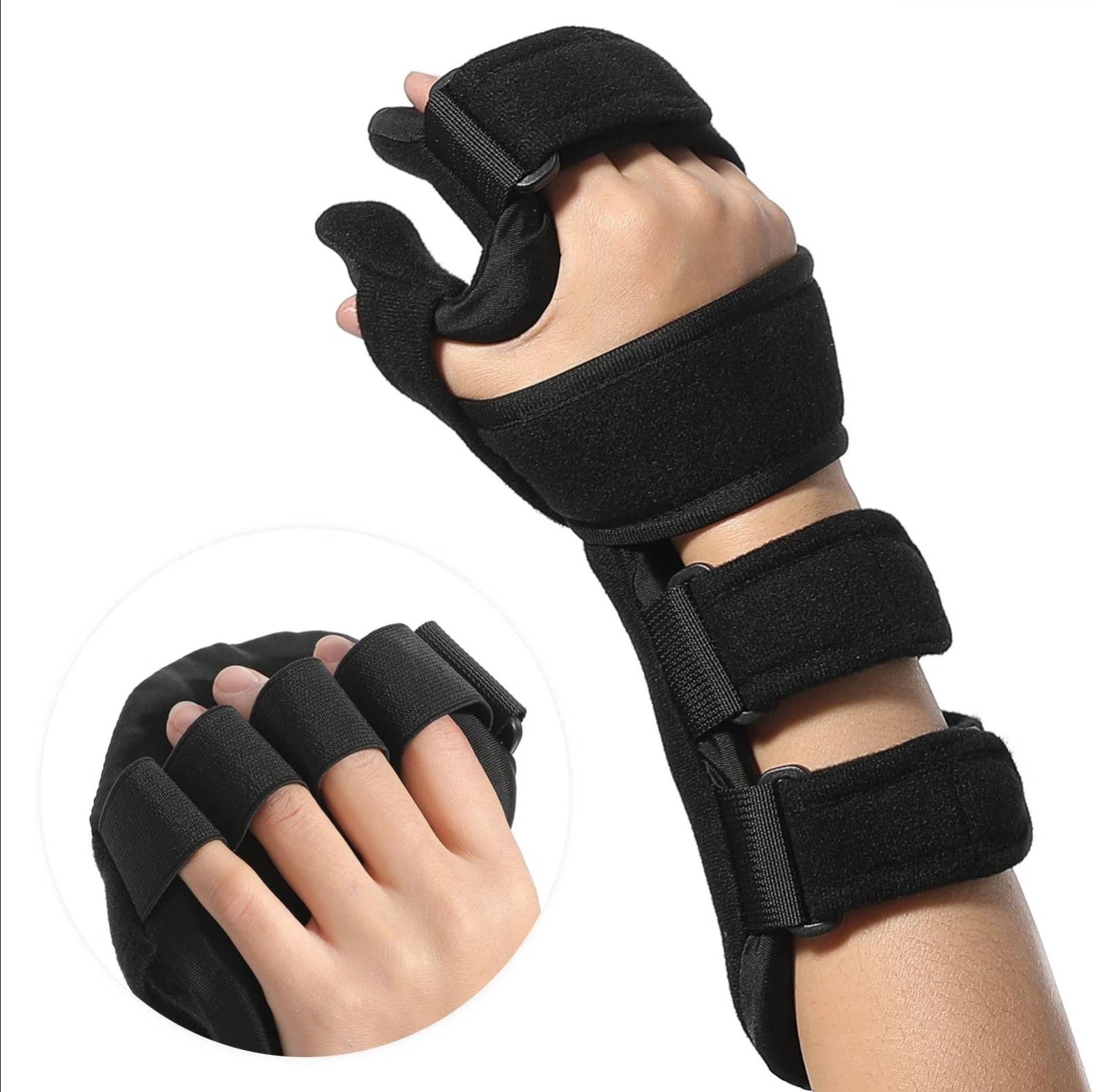 Stroke Resting Hand Splint-Night Immobilizer Wrist Finger Brace for Flexion-Righ