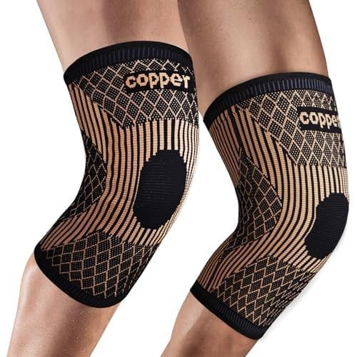 2-Pack Copper Knee Compression Sleeve – Pain Relief & Stability for Active Ad…