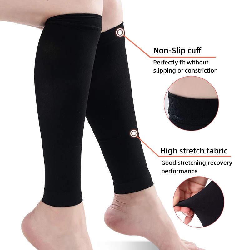 2pcs/Pair Medical Varicose Vein Compression Calf Sleeve Outdoor Mountaineerin