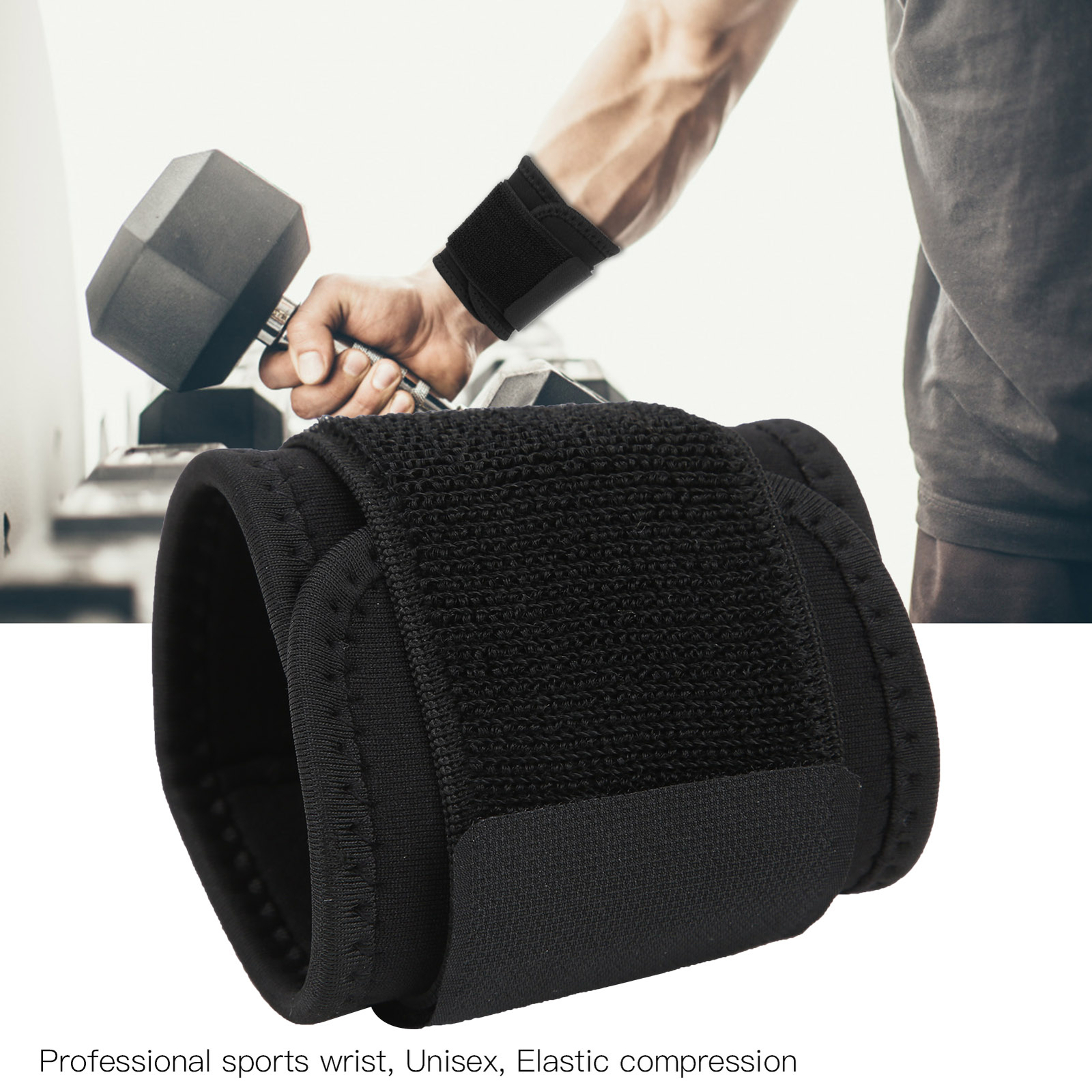 Compression Wrist Brace Elastic Weight Lifting Wrist Support Strap For Gym AP9