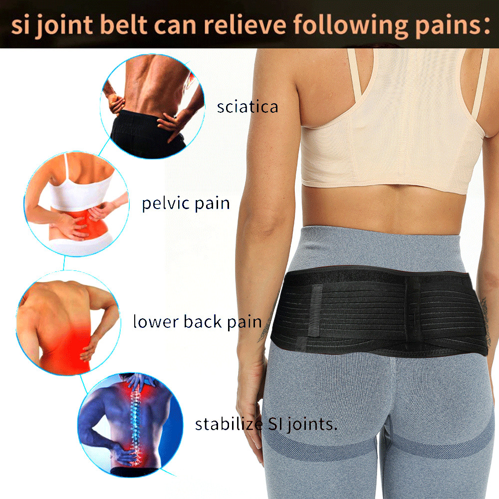 Sacroiliac Support Belt Lumbar Back Hip Pain Increases Mobility for Men Women