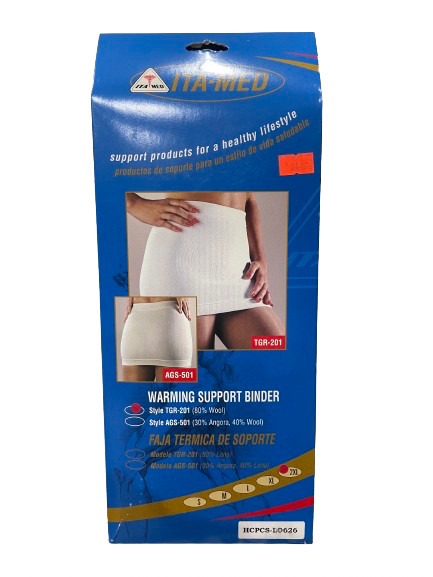 BRAND NEW – ITA-MED ABDOMINAL WARMING SUPPORT BINDER.