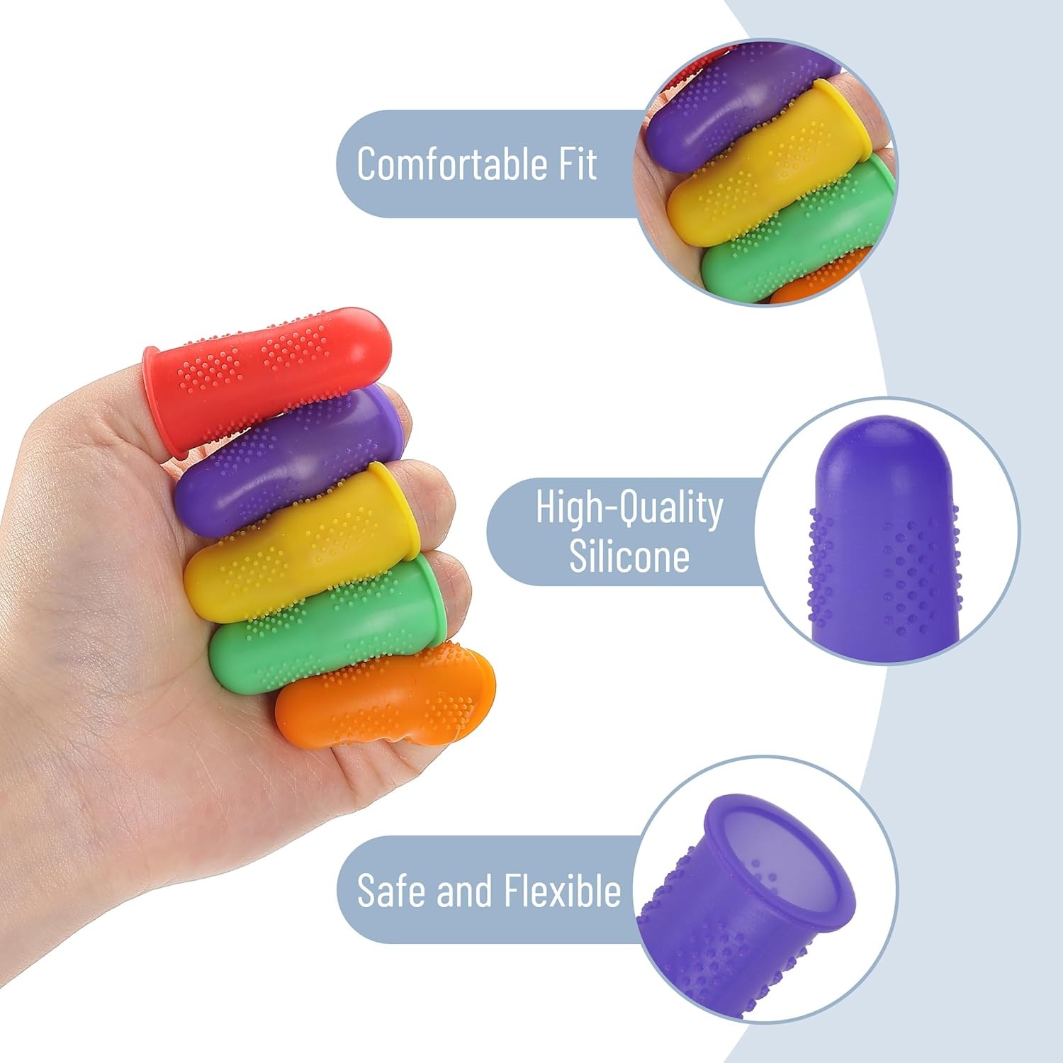 – Hot Glue Gun Finger Protectors, 24 Pcs, Silicone Thimble Finger Guard for Hot
