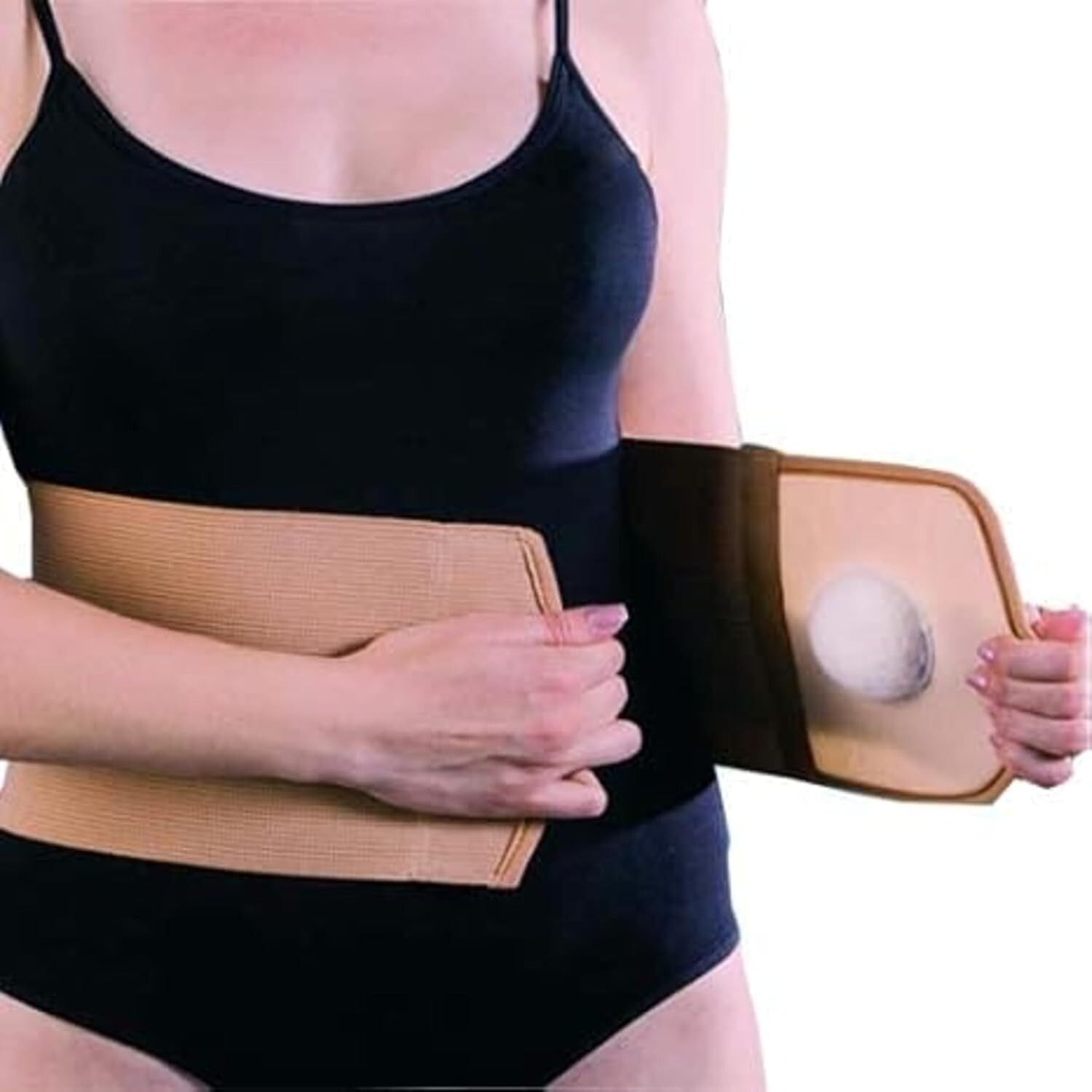 Umbilical Hernia One Hernia Brace With support woman and man Beige colour