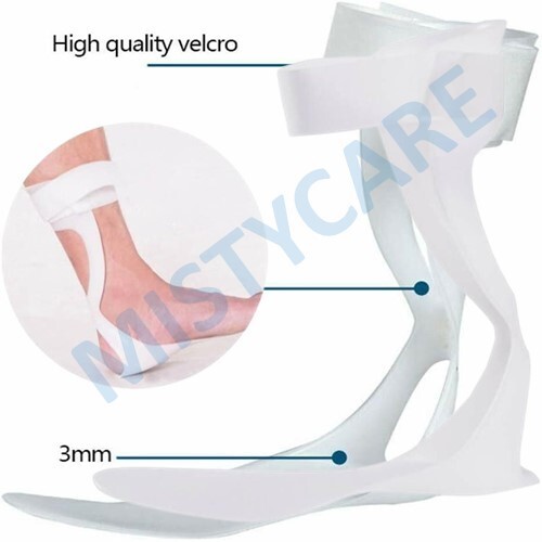 AFO Foot Drop Splint Foot Orthosis support Postural Correction Long Plate RIGHT