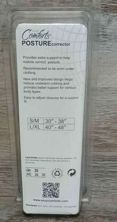 NEW Comforts Posture Corrector White S/M 30″ – 38″