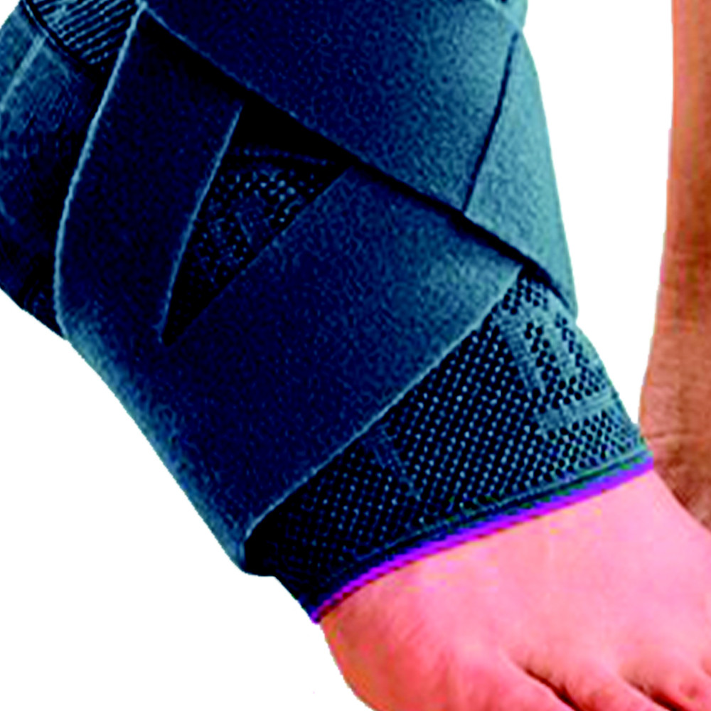 Levamed Active Elastic Right Ankle Brace Medium Ankle Brace Grey