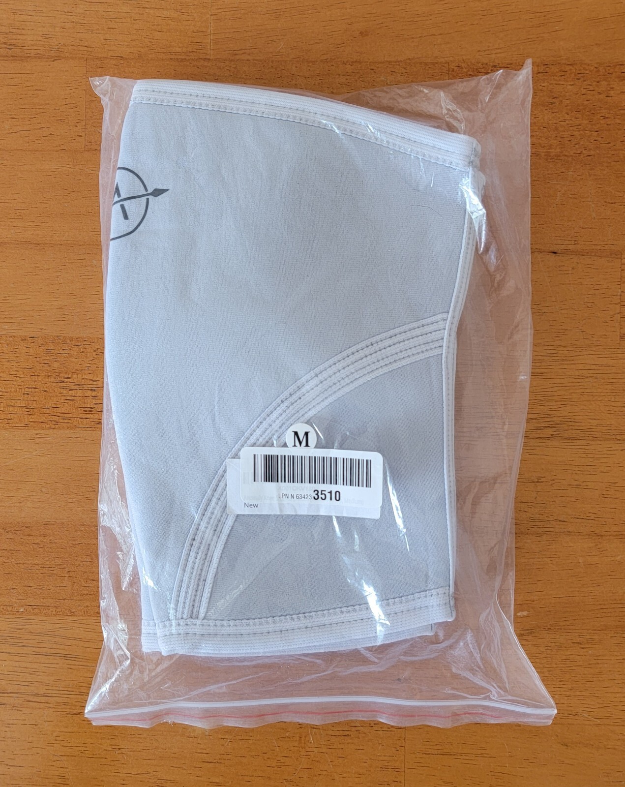 Light Grey Unpatterned Knee Support Sleeve Sports Neoprene New Medium #1
