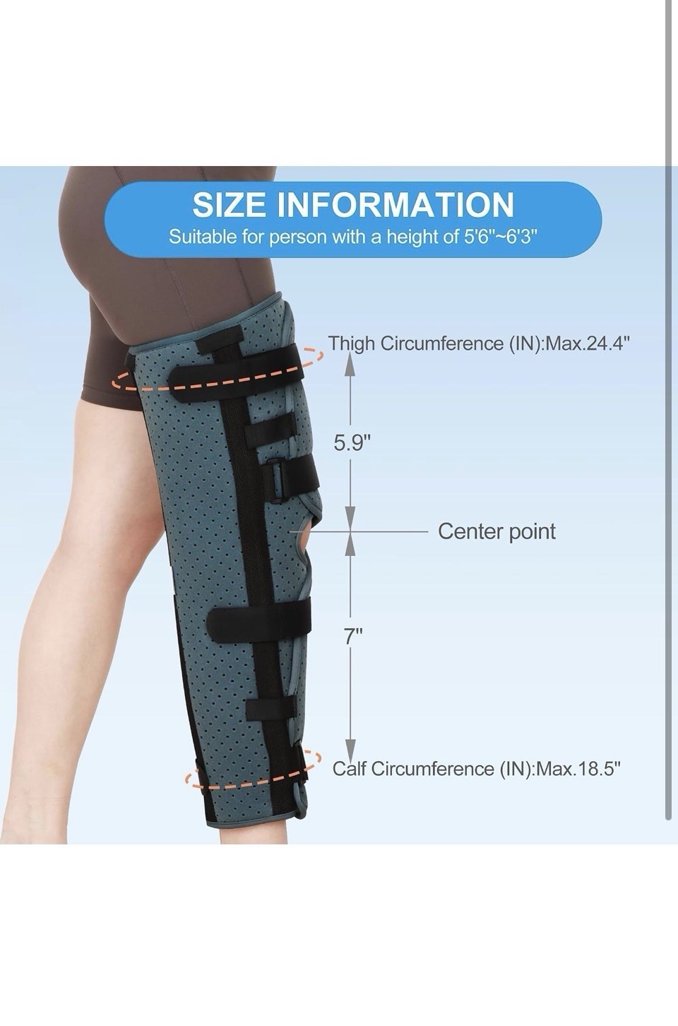 NIdreamCE Knee Immobilizer Leg Brace Stabilizer Post Surgery Recovery Fracture