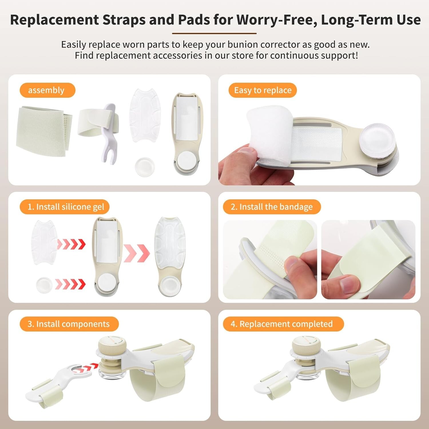 ClariVora Adjustable Bunion Corrector for Women and Men 3 Plate Design