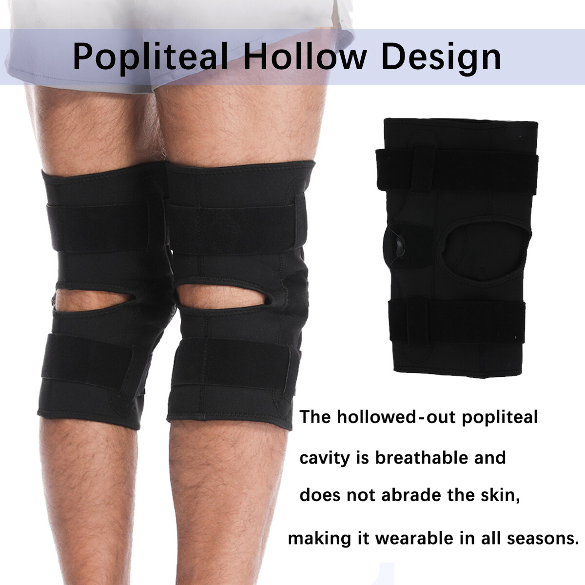 Knee Sleeves Compression Brace Support Joint Injury Patella Arthritis Pain Sport