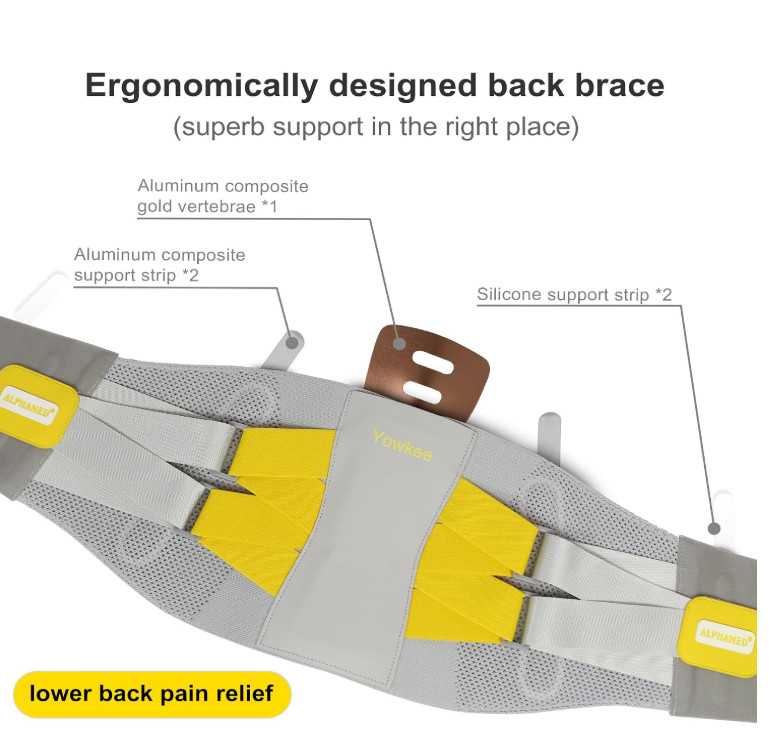 Back Support Back Brace for Lower Lumbar Bulging Disc Support(29.53~33.46 inch)