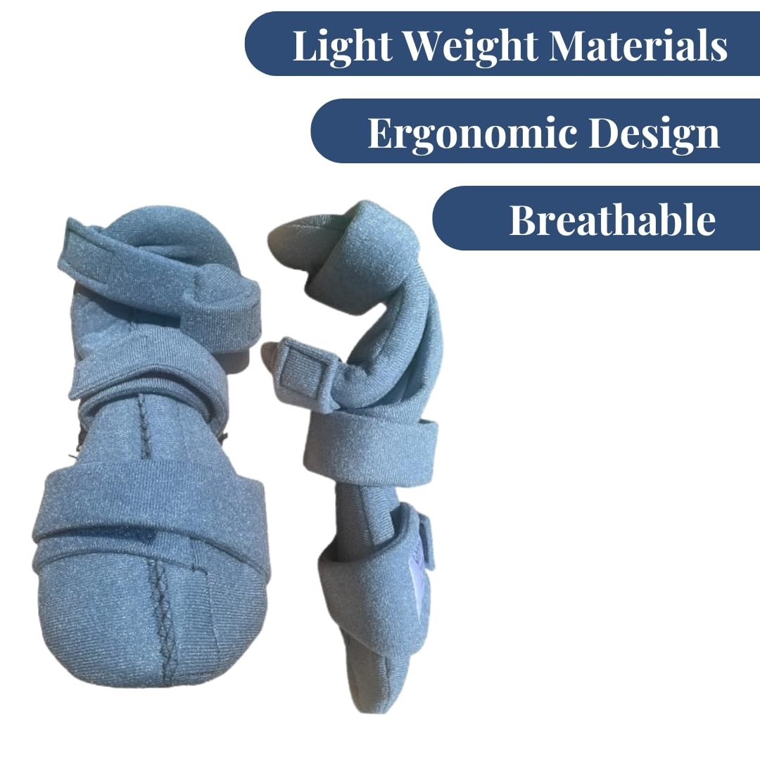 Polyester Blue Medium Left Hand Brace Contracture Relief