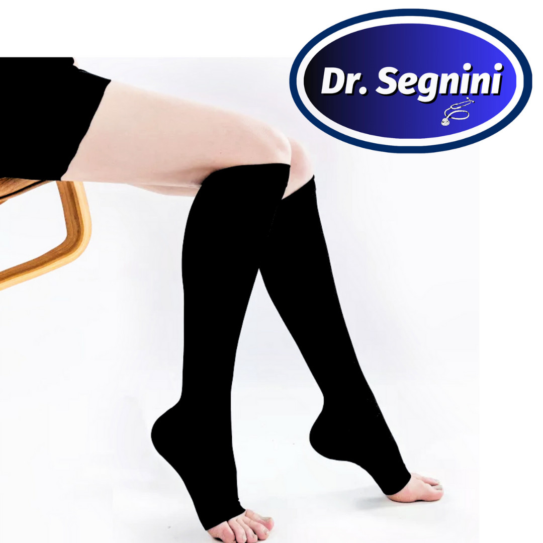Compression Stockings 10-20 Mmhg Knee High Open Toe Socks Varicose Vein ✅J9202-✅