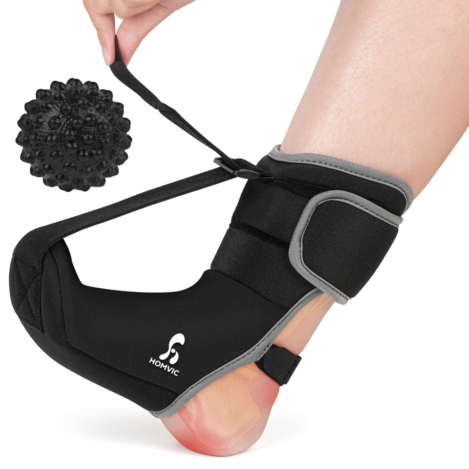 Plantar Fasciitis Night Splint Sock Foot Brace Heel Arch Support Massage Ball