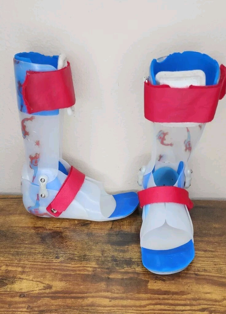 DAFO AFO Leg Braces Left 7 And Right 6 Pediatric Hinged Spiderman