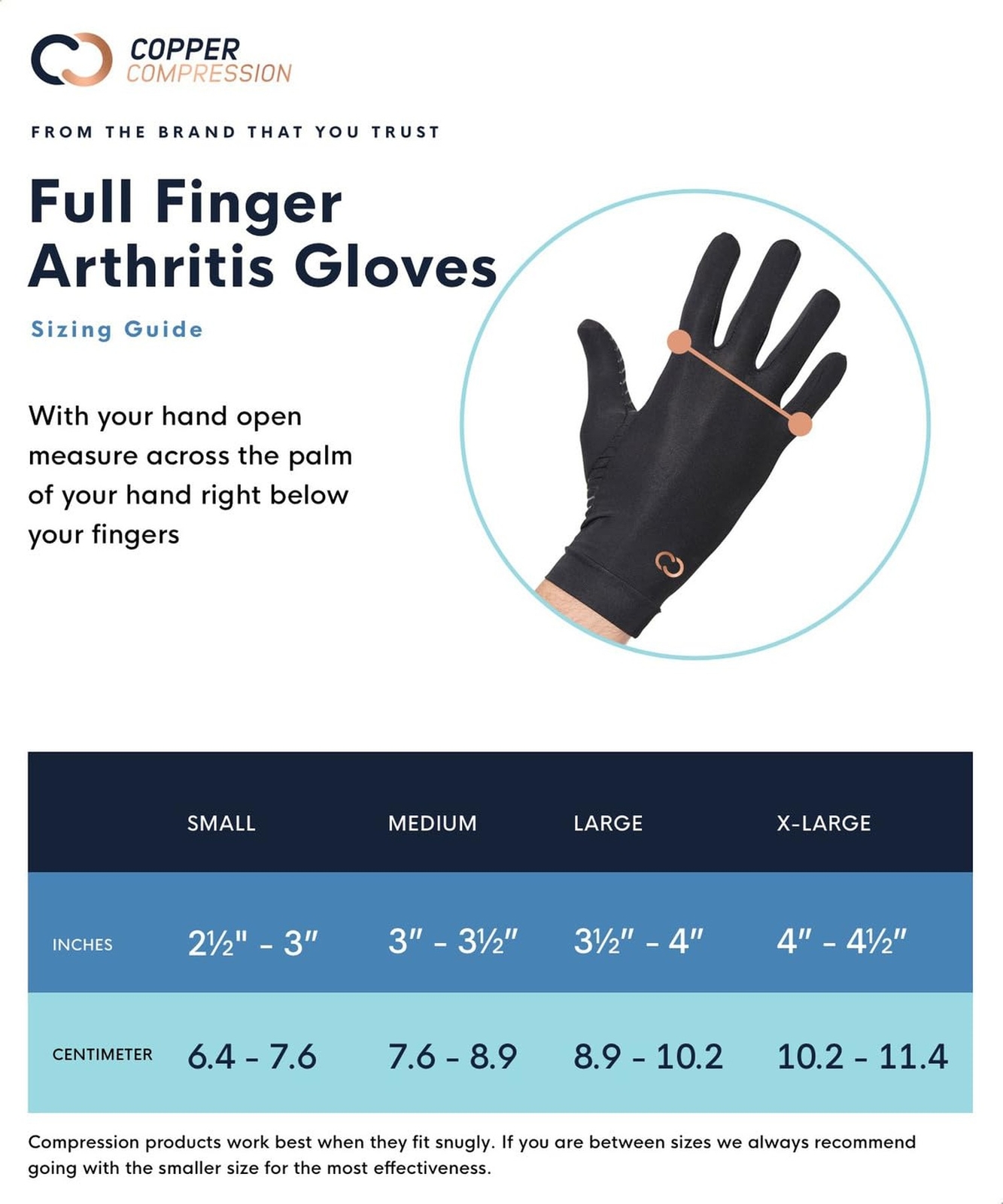 Copper Compression Full Finger Arthritis Gloves – Palm Grips – Touch Screen F…