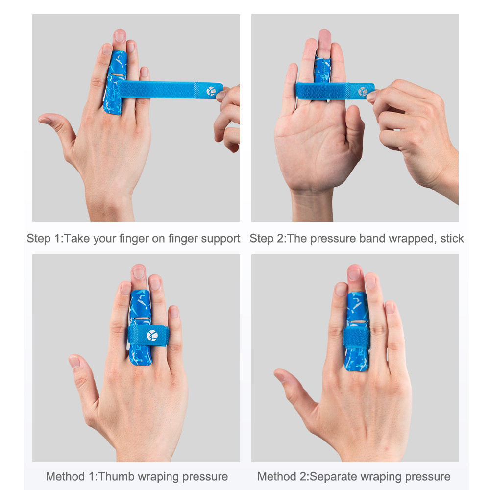 Kuangmi Finger Sleeve Support Protector Finger Splint Brace Pain Relief 2PC