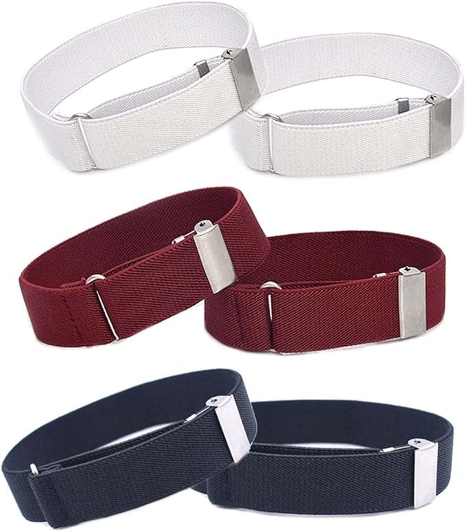 Elastic Adjustable Armband Shirt Garter Sleeve Holders 3Pair-1W
