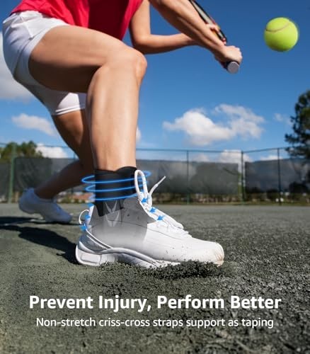 Ankle Brace Quick Lace Up Support with Auto-Shaped Pads Air Fabric Stabilizer