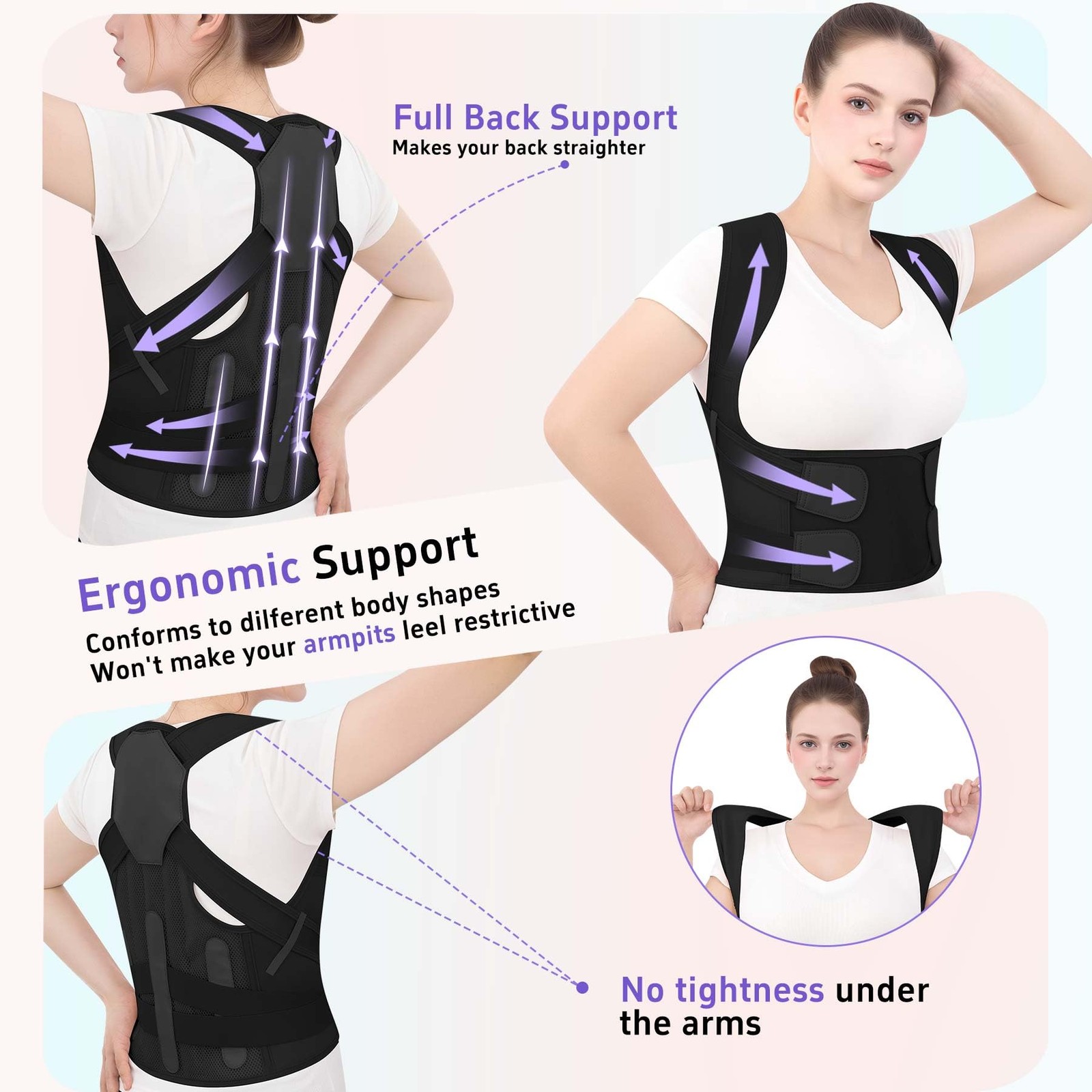 Posture Corrector for and Men Back Brace Straightener Pain Back Lightweight A…
