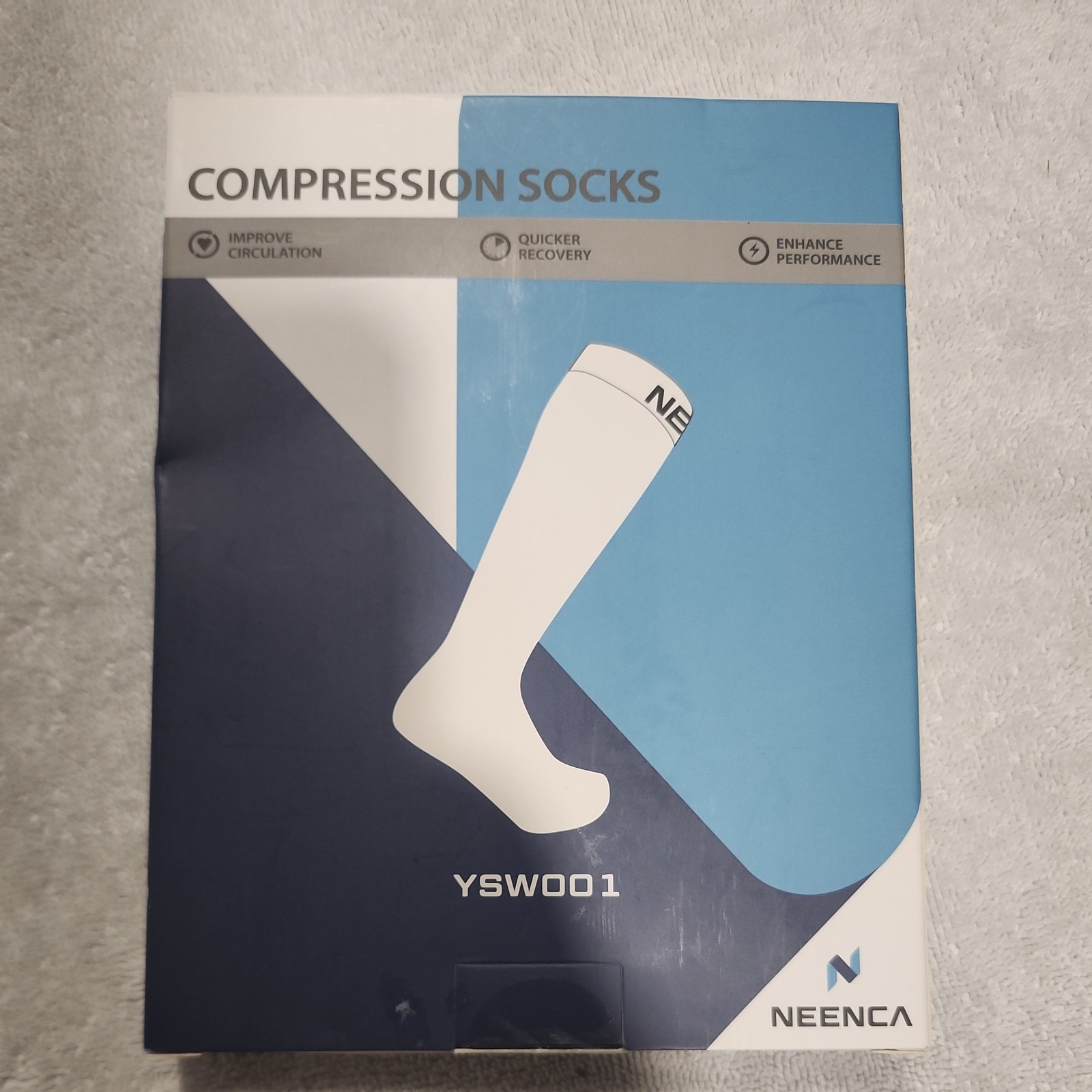 (2 Pairs) Compression Socks NEENCA Size S Nude color