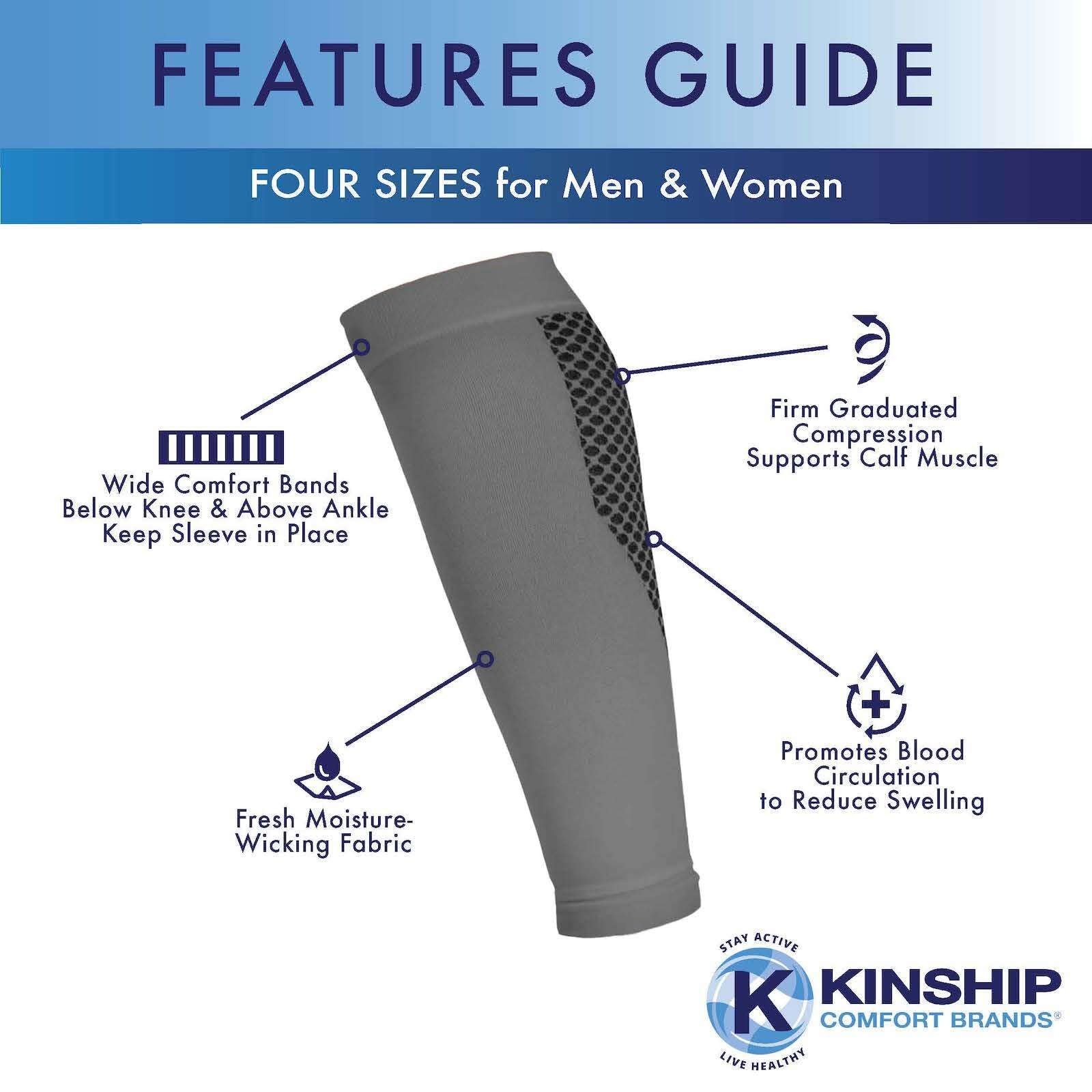 Compression Calf Sleeves For Men & Women | Calf & Skin Supports | Lower Leg P…