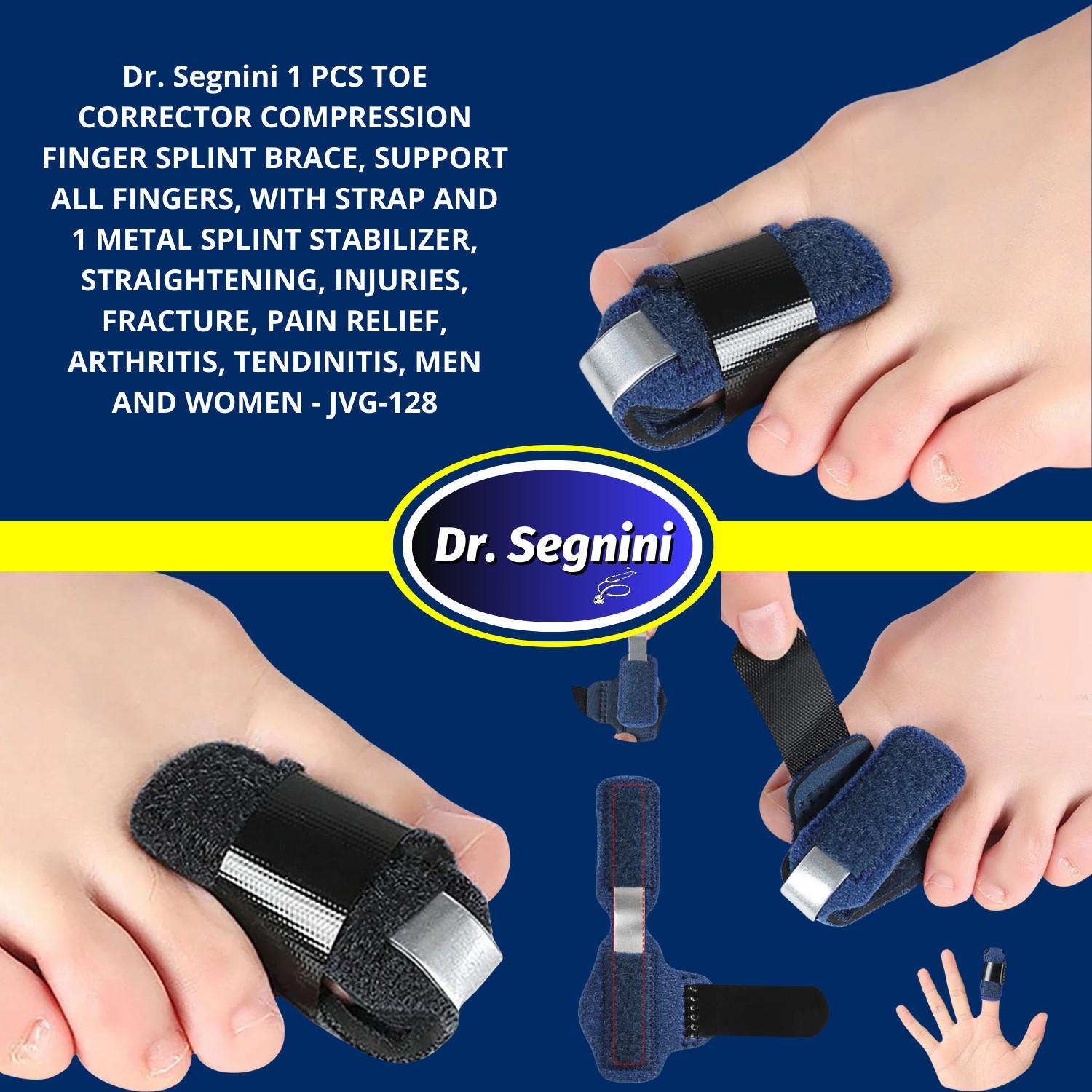 1 Pcs Toe Corrector Adjustable Splint Straightener Brace Support