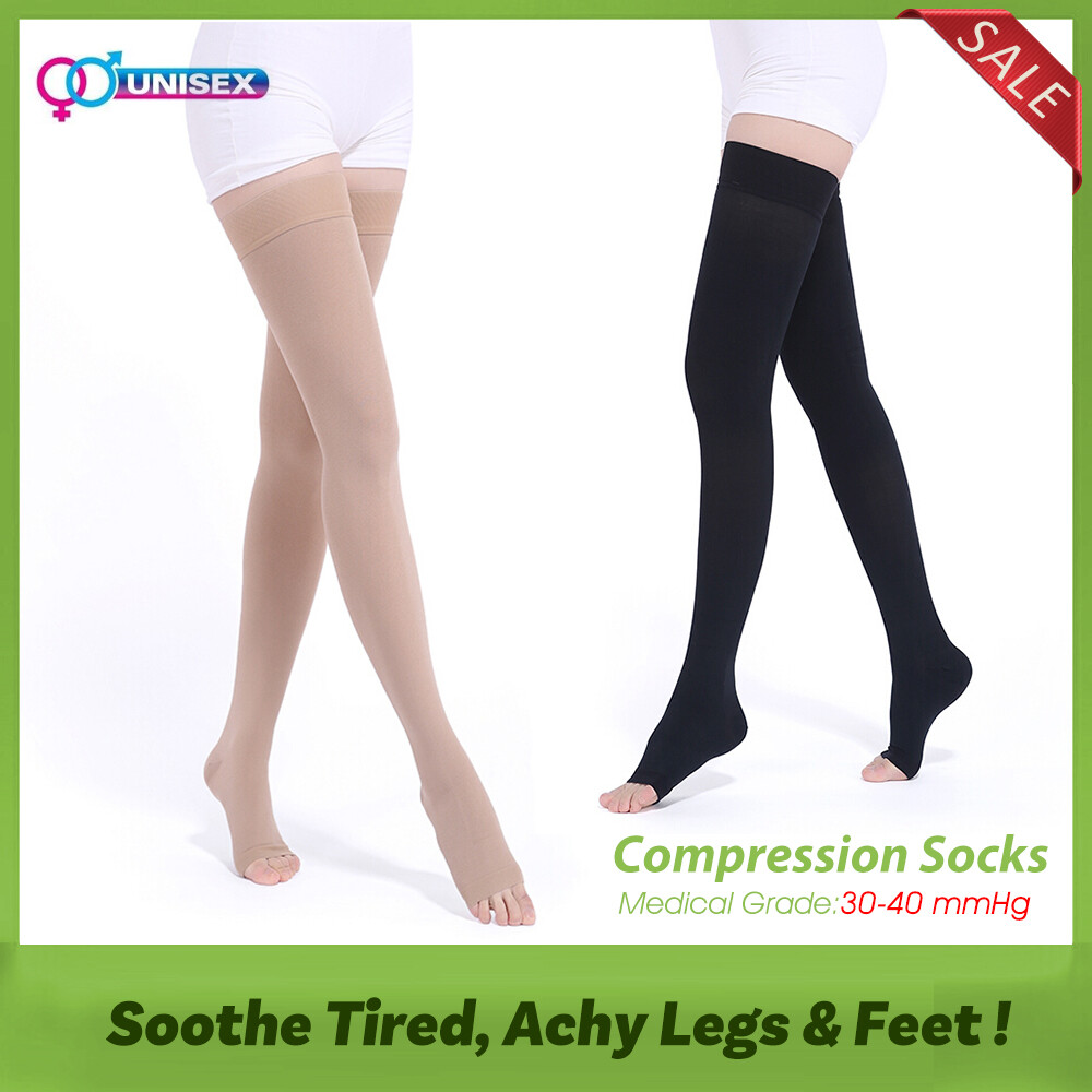 Compression Stockings Women Men 30-40mmHg Thigh High Relief Varicose Edema Socks