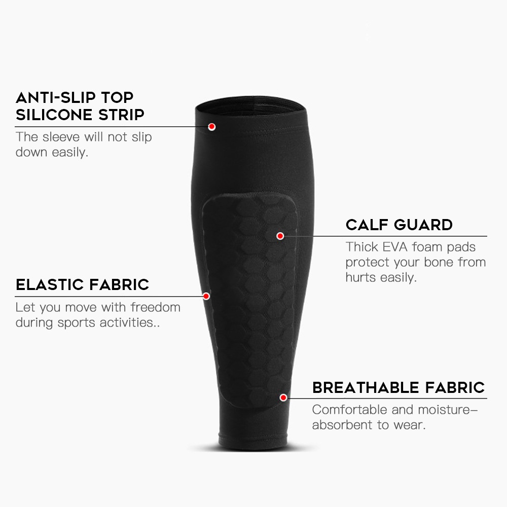 1pcs Calf Sleeve With Thick EVA Guard Men Women Lower Leg Sleeve For M0K7