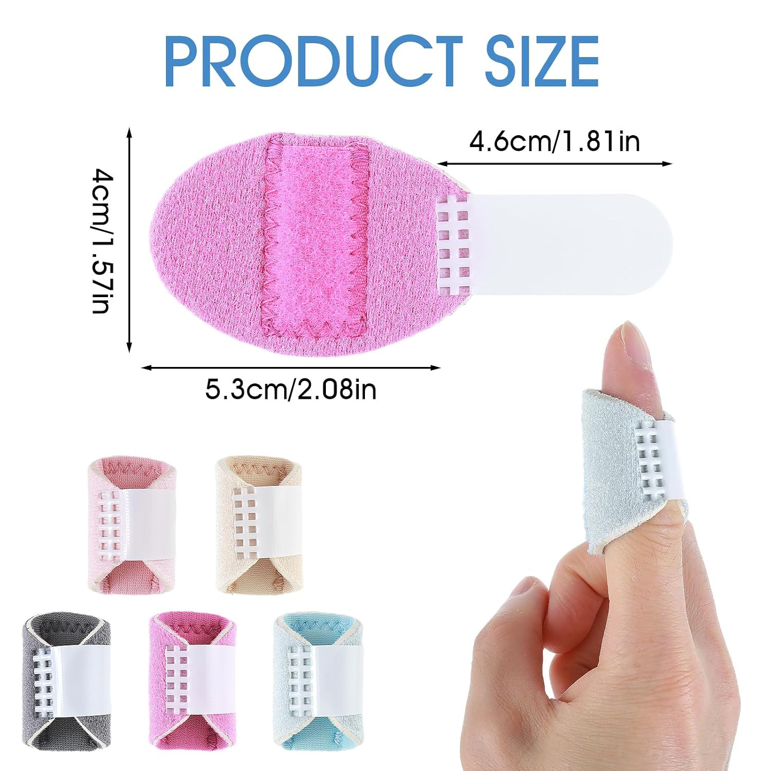 Trigger Finger Splints, 5PCS Thumb Finger Brace for Trigger Finger Knuckle Immob