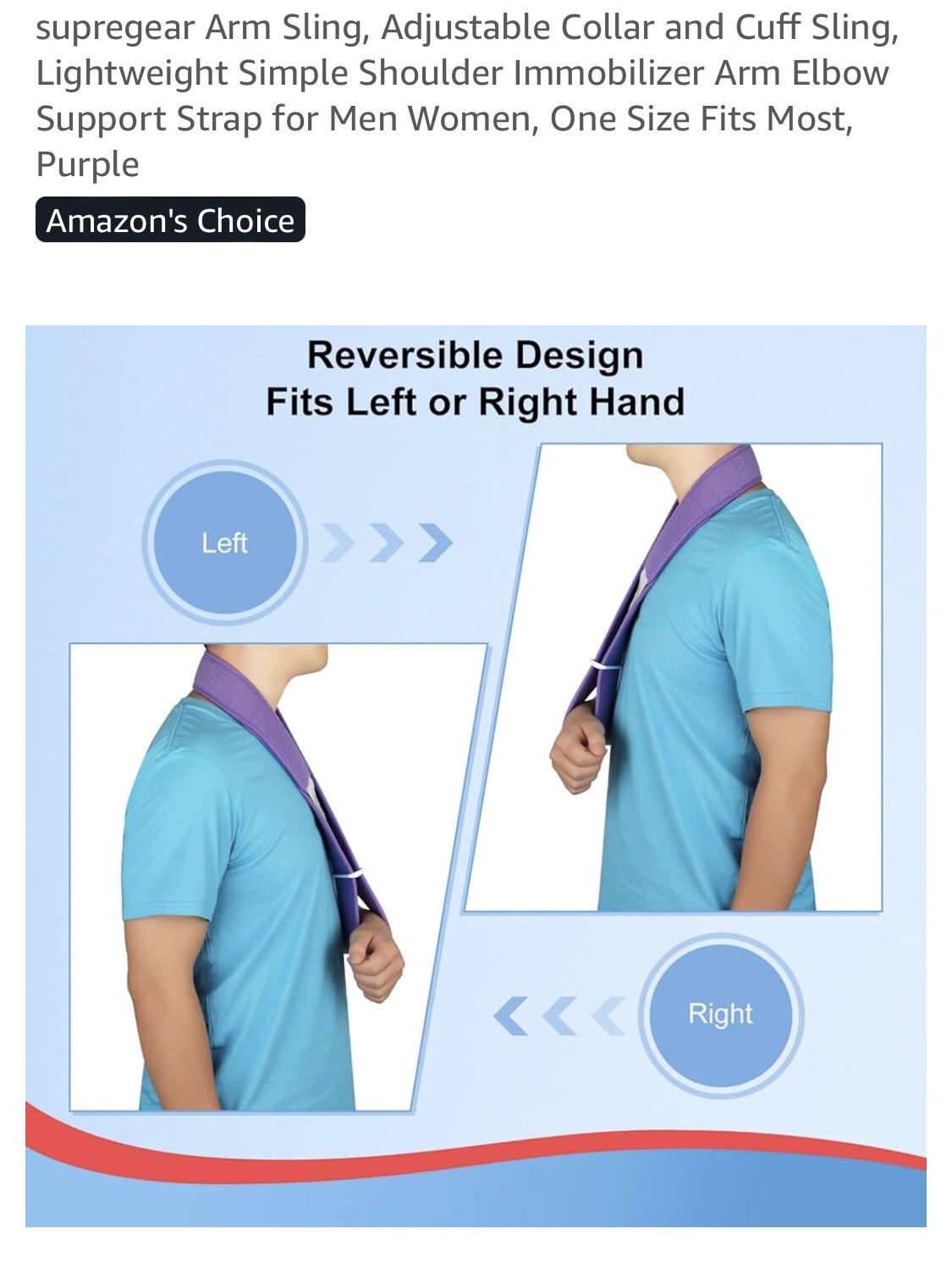 Arm Sling, One Size Fits Most, Purple