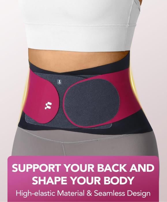 Back Brace Lumbar Support Belt Ultra Thin 0.5mm Posture Support Under Clothes