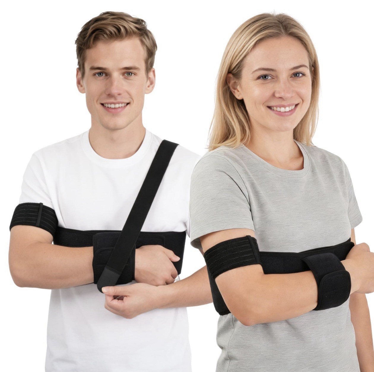 GAOUREL Shoulder Immobilizer Sling Arm Support Brace Black Adjustable