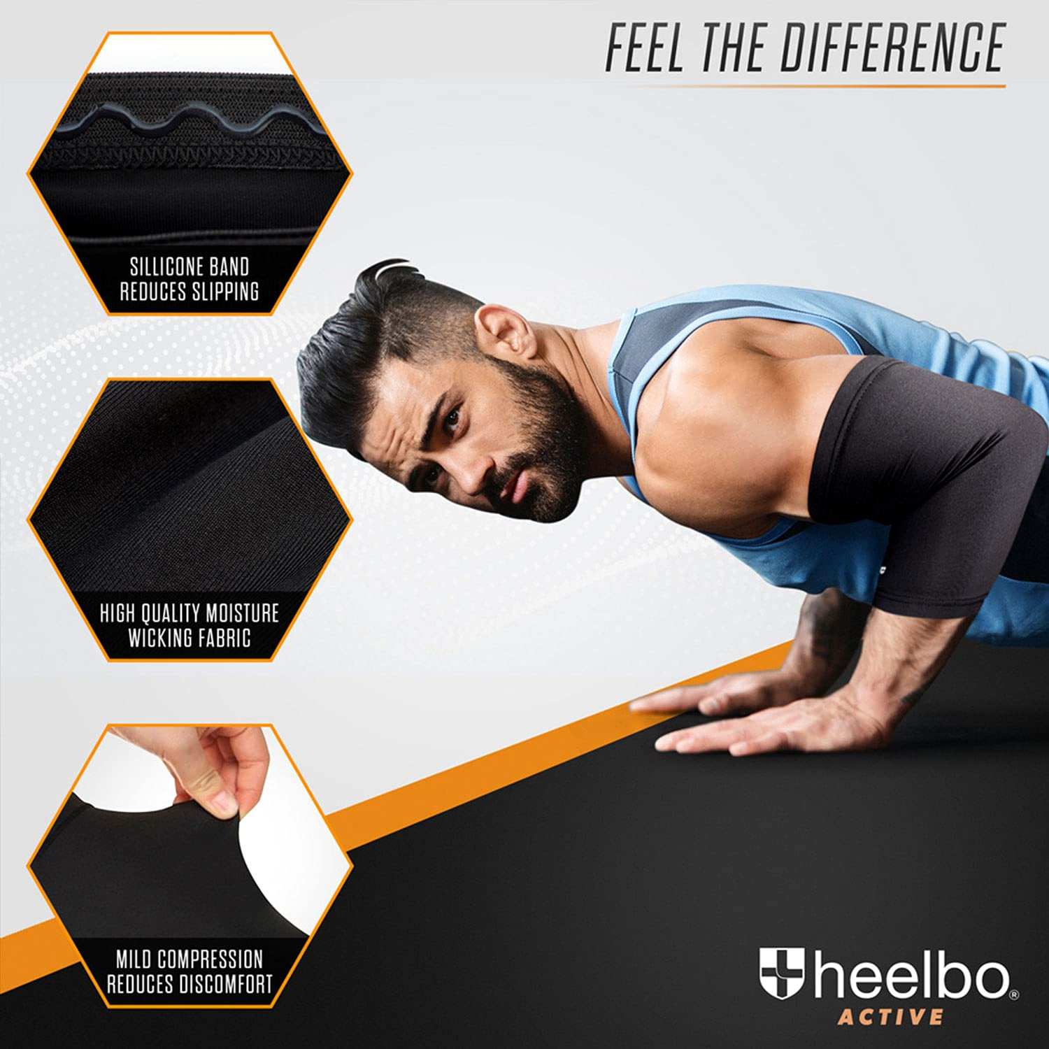 Elbow Sleeve and Elbow Compression Sleeve with Copper Infused Fibers and Breatha