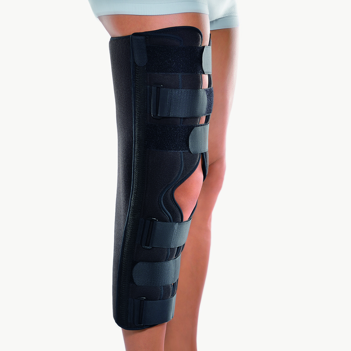 BORT Knee Immobilizer Brace, Adjustable Secure Comfort Post Op Knee Orthopedic