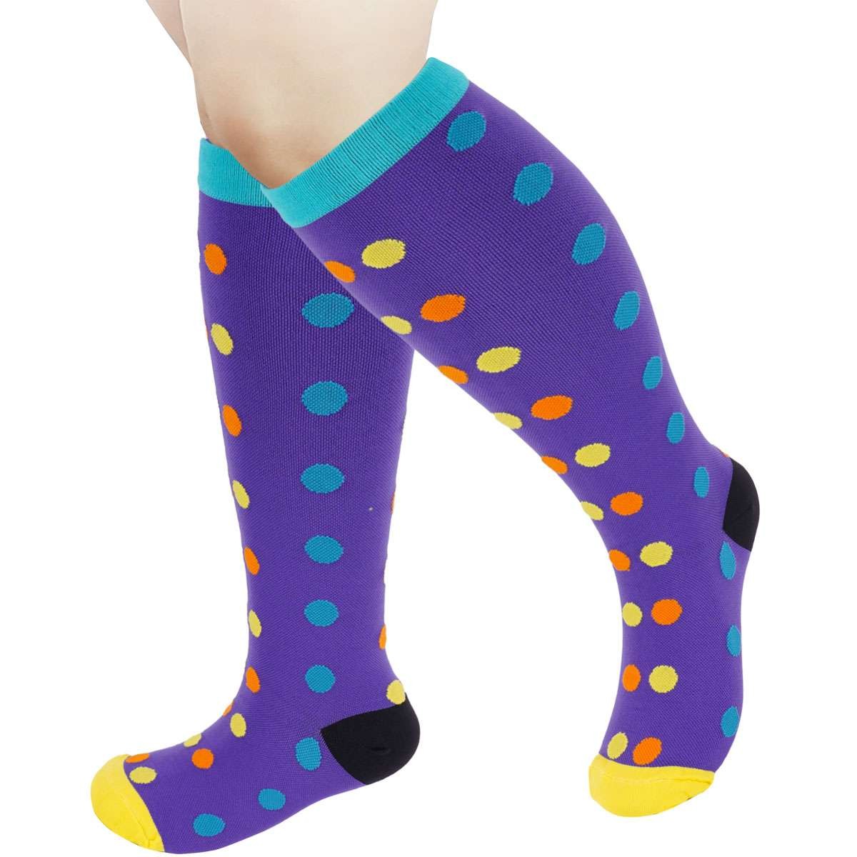 15-20 mmhg Compression Socks Stockings Plus Size Knee High Medical Socks 2XL-4XL