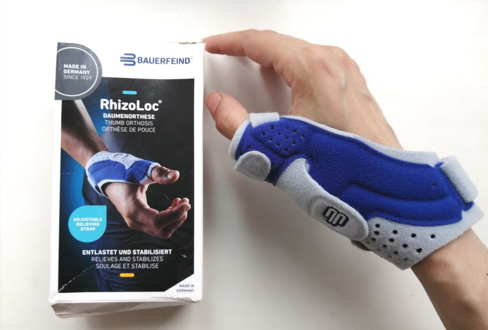 Bauerfeind Rhizoloc Thumb Brace Right Size 2 Support Finger Size M-L