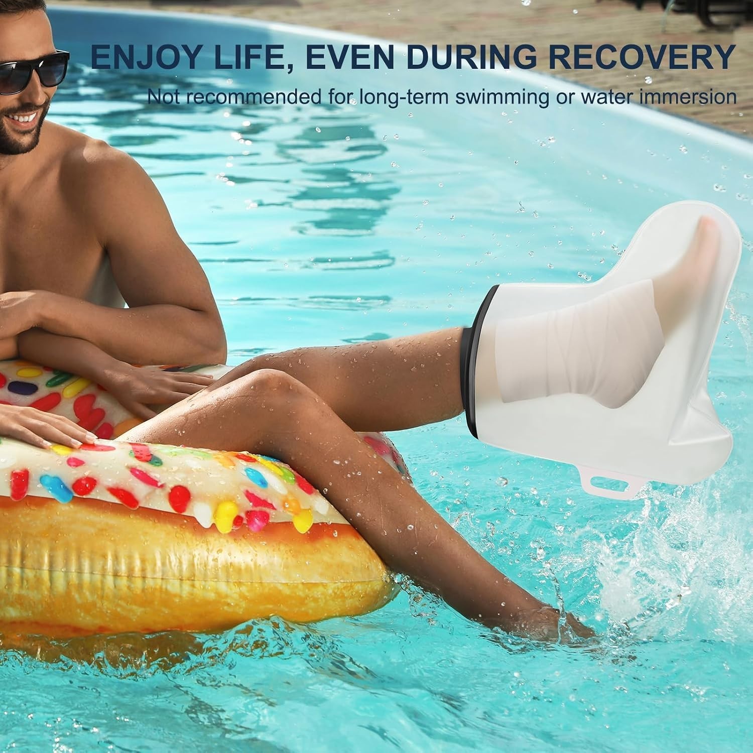Adult Waterproof Foot Cast Cover, Reusable Watertight Ankle Cast Protector | …