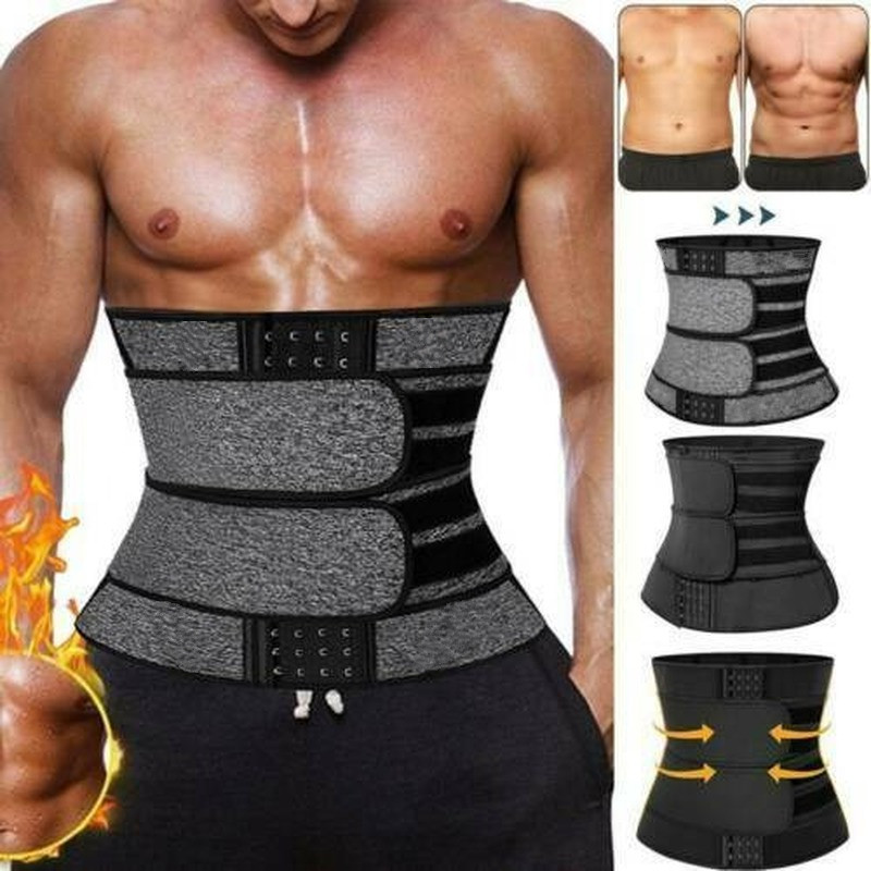 Unisex Waist Trainer Sauna Neoprene Sweat Belt Tummy Control YogaGym Body Shaper