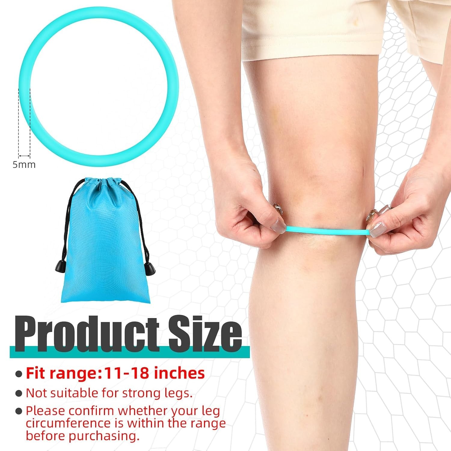 Comfortable Knee Straps – 2 Pack Silicone Patellar Support for Active Adults