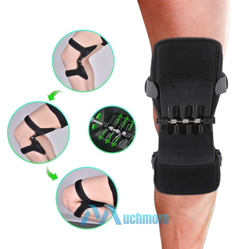 2x Joint Elastic Support Knee Pad Booster Power Spring Force Knee Sport Knee Pad